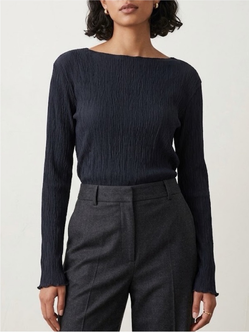 COS pleated textured longsleeve